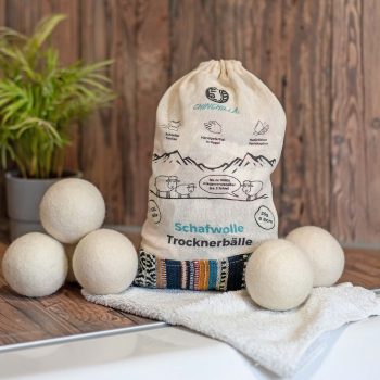 Trocknerbälle aus Schafwolle für flauschig weiche & fluffige Wäsche